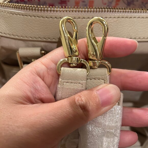 Kipling Nicole Beige/Cream Perforated Satchel Bag - New Condition - Picture 10 of 12